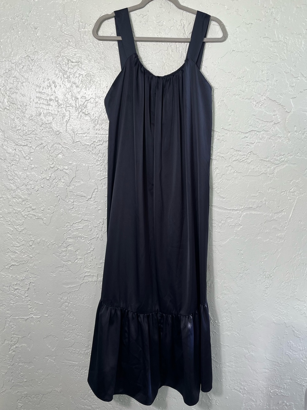 Love, Bonito Navy Blue Satin Midi Dress XL